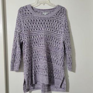 Croft & Barrow, Crochet Sweater, Purple, Size XL